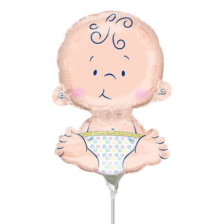 14" Baby Boy Small Balloon on Stick - Party and Festive Needs | Buy online on ZillyBuy