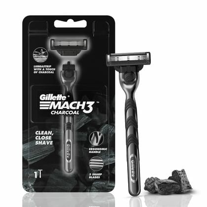 Gillette Mach3 Charcoal Shaving Razor For Men