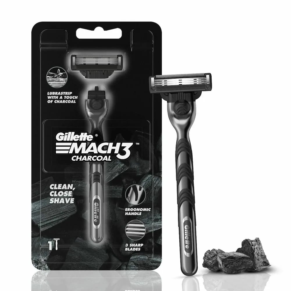 Gillette Mach3 Charcoal Shaving Razor For Men