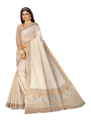 Pure Cotton Printed Saree for Women without Blouse Piece