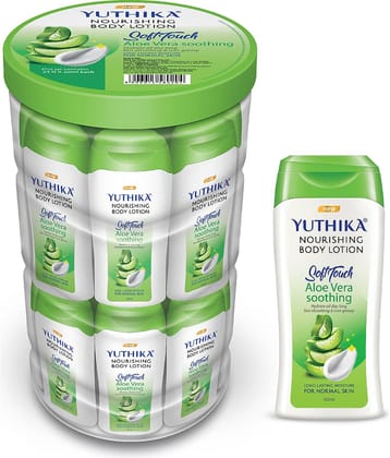 Yuthika Aloe Vera Body Lotion 640ml (40mlx16), Long Lasting Nourishing Body Lotion, Instant Hydration, Fast Absorbing Bodylotion