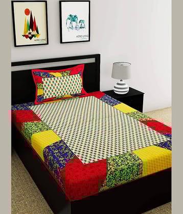 Uniqchoice Cotton Single Bedsheet ( Blue )