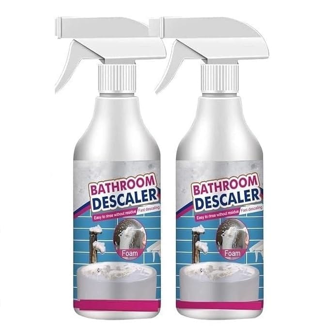 Bathroom Descaler Spray Foam | Hard Water Stain Remover for Tap, Sink, Tiles, Shower | Limescale Cleaner for Bathroom Fixtures | Easy Rinse | 250ml