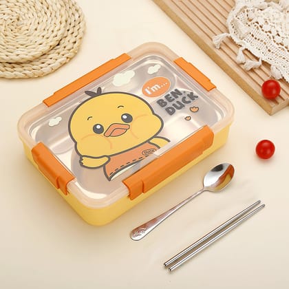 Premium Stainless Steel Lunch Box Unicorn/Dino/Duck -1150 ml-Duck