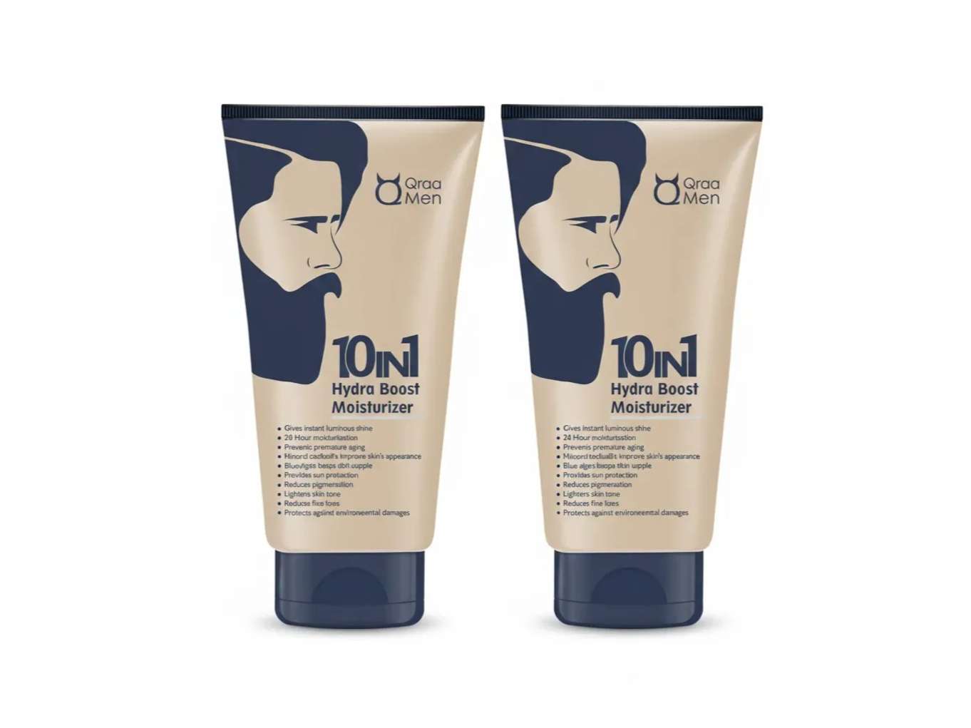 Qraa Men 10 In 1 Hydra Boost Moisturizer with 24H Moisturization 100g ( Pack of 2)