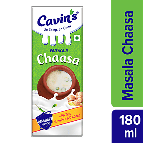 Cavins Masala Chaasa - With Zinc, Vitamin A & D Added, Supports Immunity, 180 ml