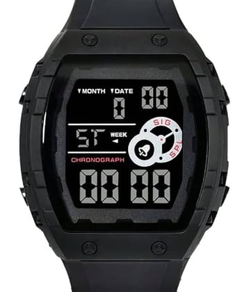 Svats Black Silicon Digital Men's Watch