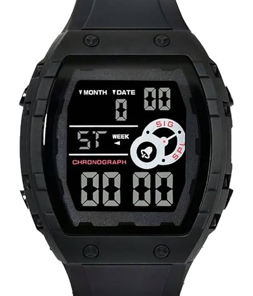 Svats Black Silicon Digital Men's Watch