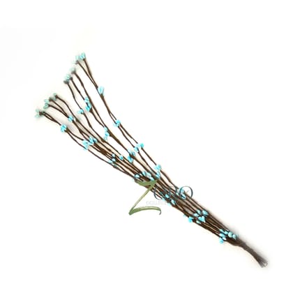 Bunch of 10 Pcs Two Tone Pollan Sticks Dual Color - Light Blue And White