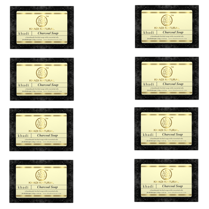 Khadi Natural Charcoal Soap Combo Pack Of 8 – 125gm Each
