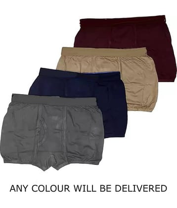 CAVENDRES Pack of 4 Cotton Blend Trunks For Men's ( Multicolor )