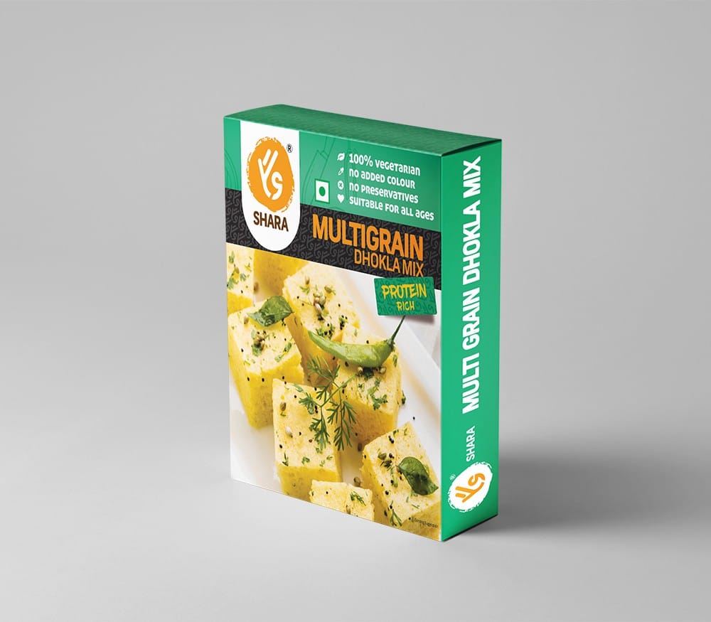 Shara Multigrain Dhokla Mix (200g) | Protein-Rich Moong Dal Blend | Healthy Instant Breakfast Mix