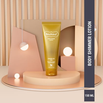 Teenilicious Body Lotion Gold Sparkle - Skin Shine Lotion To Add Natural Shimmer-150ml