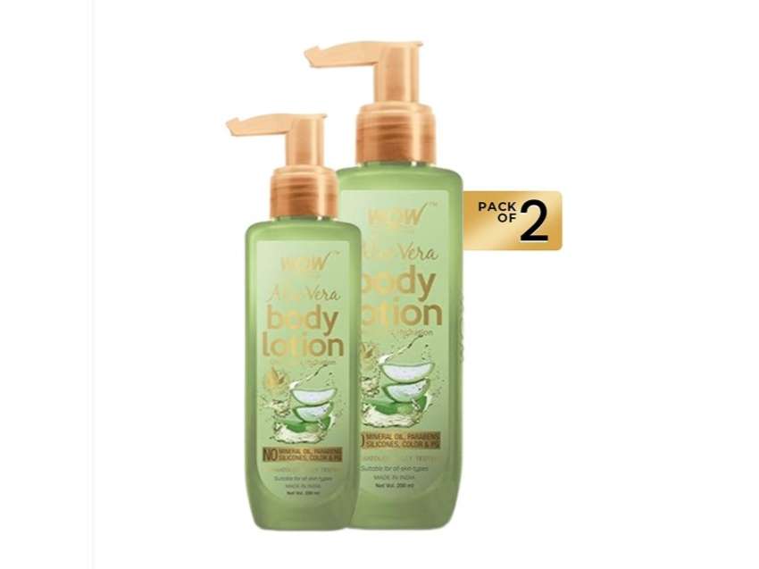 WOW Skin Science Aloe Vera Lotion 200 ml (Pack of 2)