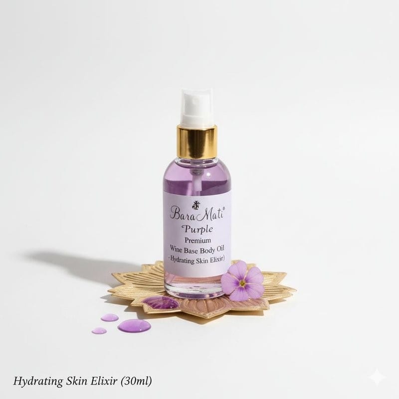 Baramati Purple Premium Wine Base Body Oil - Hydrating Skin Elixir (30ml)