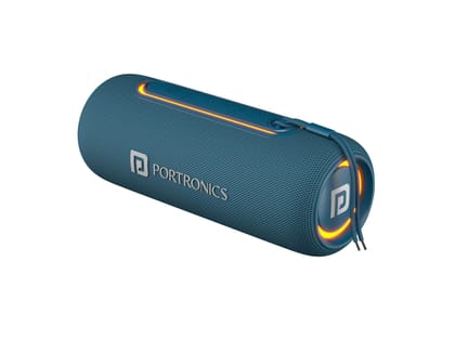 Portronics Resound 2, 5 Hour Playback, In Built Mic, RGB lights, Type C Charging - Blue