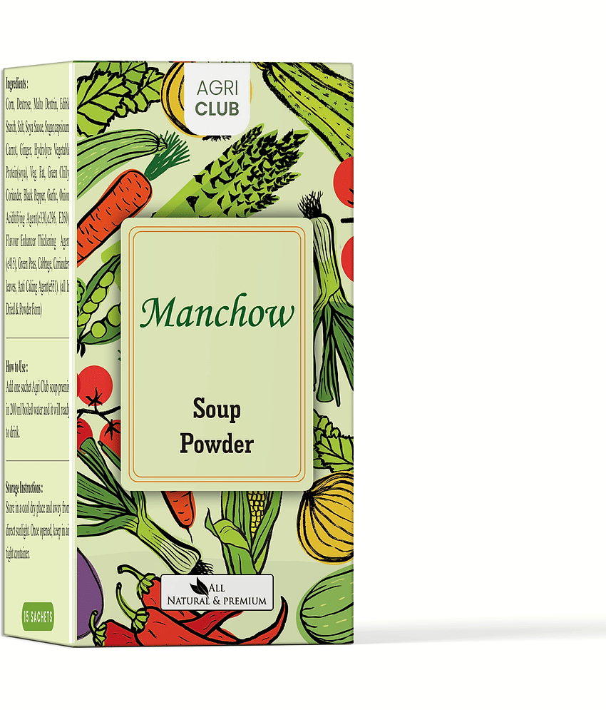 Agri Club Manchow Soup Powder Instant mix 15 Sachets 225 gm