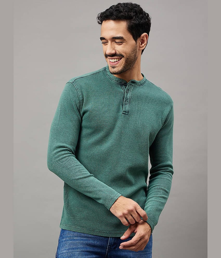 Club York Pack of 1 Cotton Blend Regular Fit Men's T-Shirt ( Green )