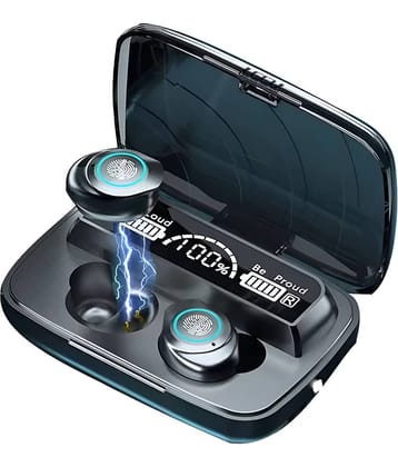VEhop PowerBank Earbuds Bluetooth True Wireless (TWS) In Ear 30 Hours Playback Low Latency,Powerfull bass IPX4(Splash & Sweat Proof) Black