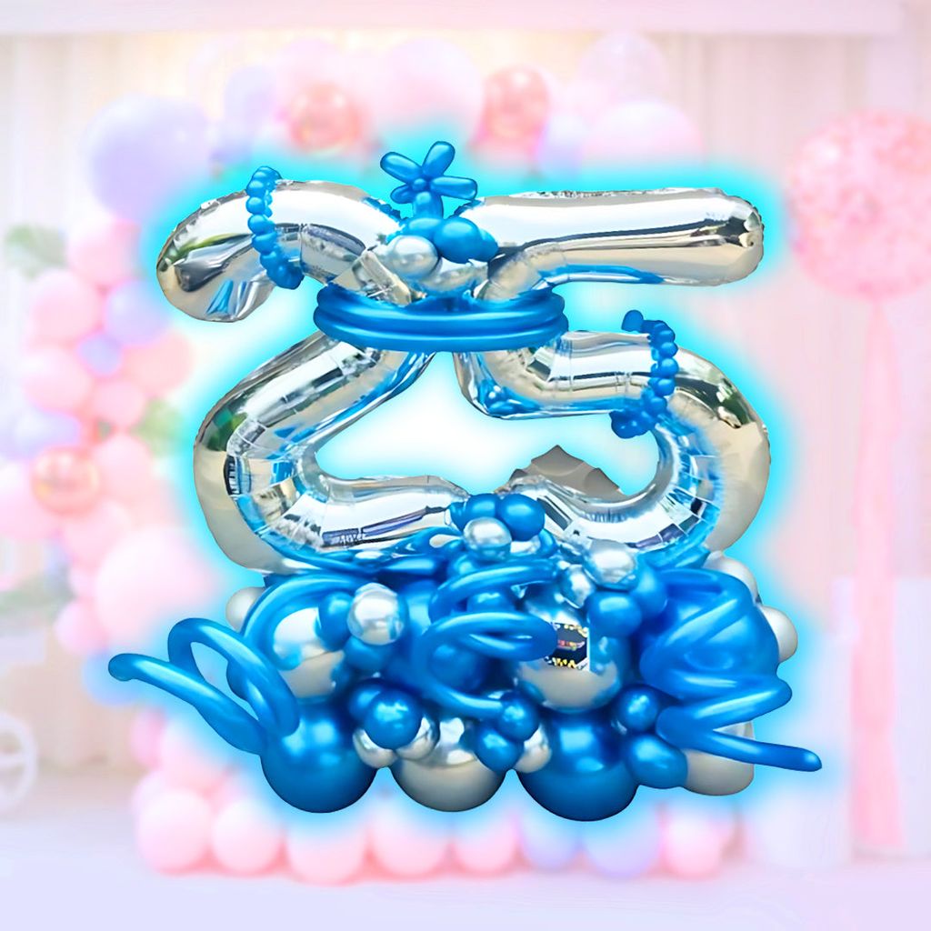 Happy 25th Birthday Balloon Bouquet - Party and Festive Needs | Buy online on ZillyBuy