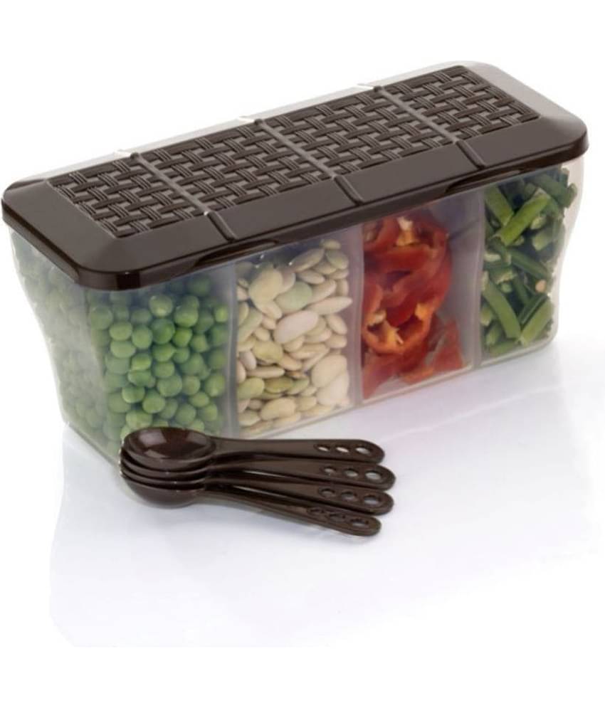 MAGICSPOON Polyproplene Brown Multi-Purpose Container ( Set of 1 )