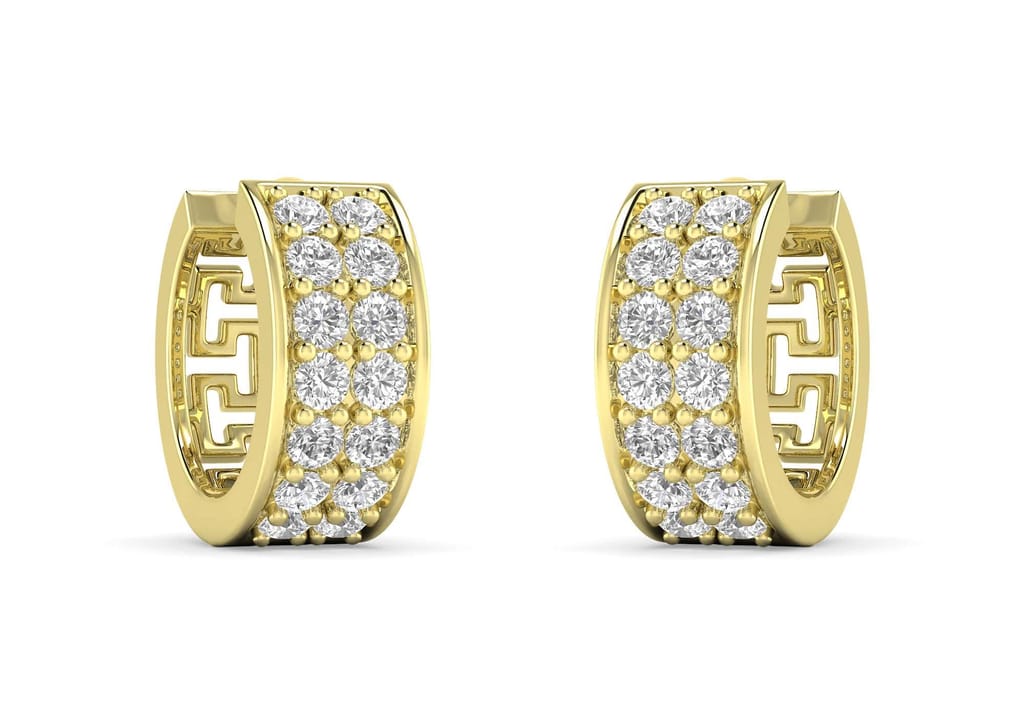 Two Line Boxed Hoop Earrings