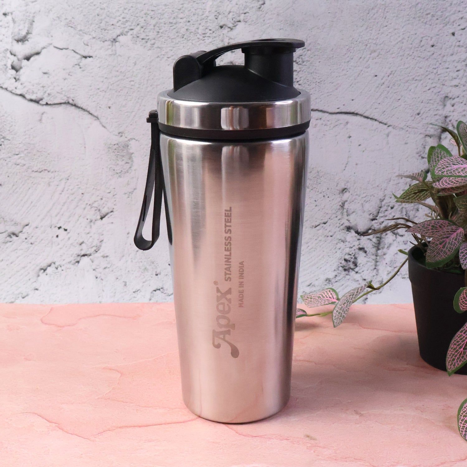 Apex Stainless Steel Gym Shaker Bottle and Spring (1000ML / 1 Pc)