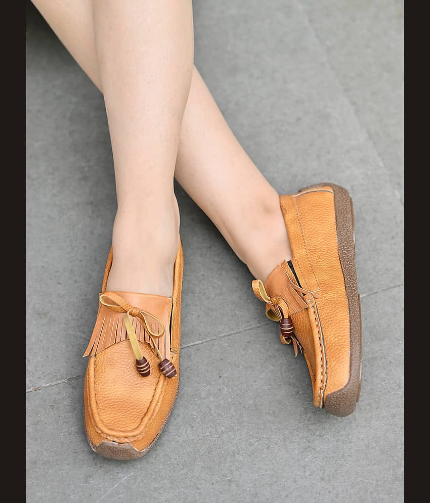 Stylestry Tan Women's Loafers