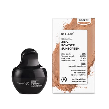 Zinc Powder Sunscreen SPF50 (Beige)