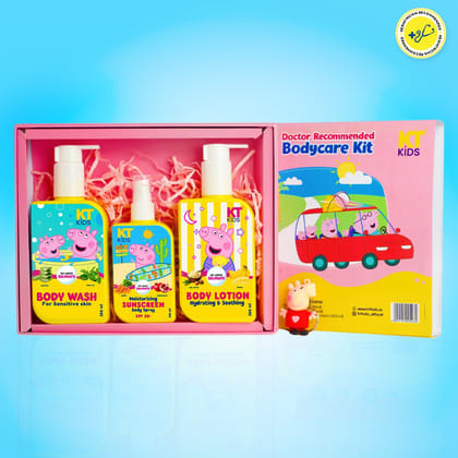 KT Kids Peppa Pig Kids Hair Care Kit with Fancy Gift Bag + Free Peppa Pig Keychain - 500ml