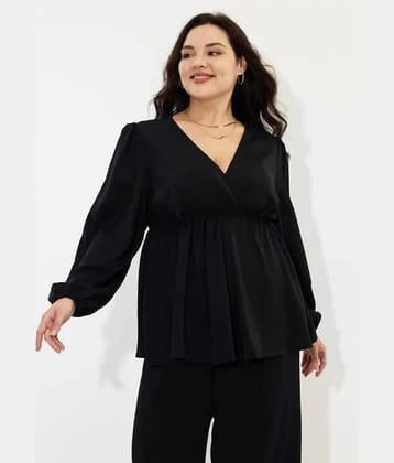 kotty Women's Viscose Regular Top ( Black )