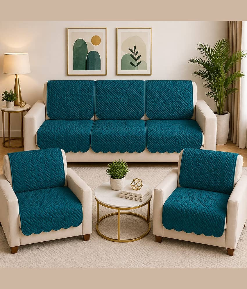 ONAVH 5 Seater Velvet Sofa Cover ( Pack of 10 )