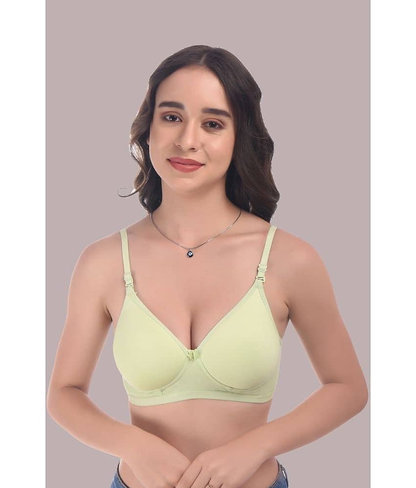 Elina Cotton Heavily Padded Women's Plunge Bra ( Green )