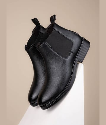 Fentacia Black Men's Chelsea Boots
