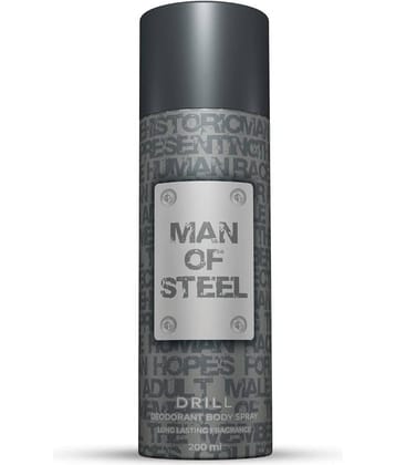 Denver Man Of Steel Drill Deo Deodorant Spray for Men 200 ml ( Pack of 1 )