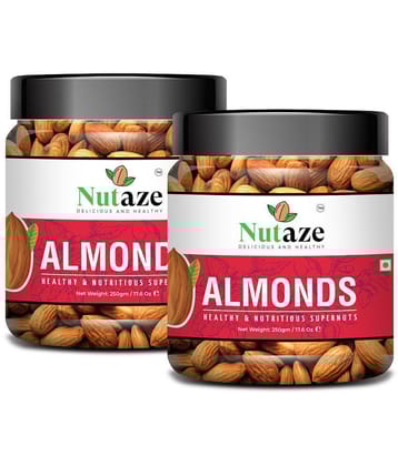 Nutaze California Almonds Badam Giri 500g, (250g x 2) | Premium Nuts & Dry Fruits | Rich in Protein, Magnesium, Phosphorus, and Dietary Fibre