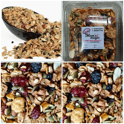 Mom's Magic Multigrain Honey Muesli (250g) | Crunchy Nuts & Seeds Blend | Healthy Breakfast