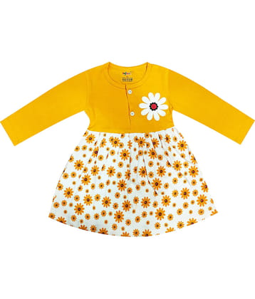 INFANT Pack of 1 Baby Girls Cotton Dress ( Yellow )