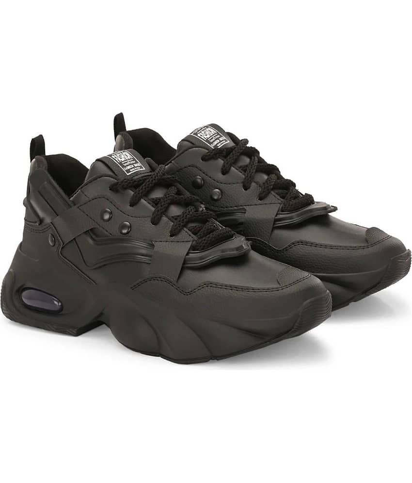 HATTOUN Premium Sneakers for Men Black Men's Sneakers