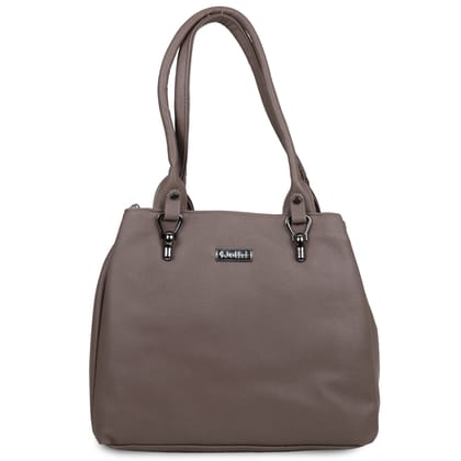 Jothi Lumira Premium Womens Handbag | Multi-Compartment Synthetic Leather Tote | Pebbled Finish | Soft Base | Water-Resistant | Chocolate Brown