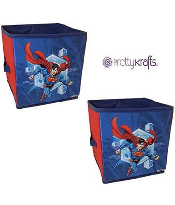 SuperMan Toys Organizer (Set of 2 pcs), Storage Box for Kids, Small