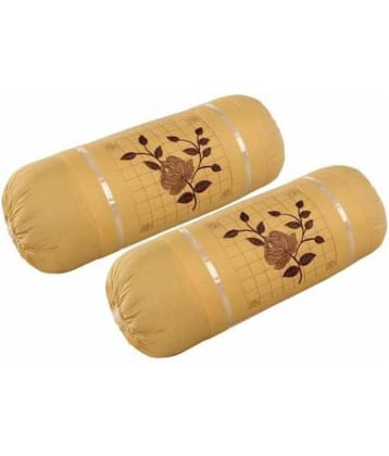 MAHALUXMI COLLECTION - Pack of 2 Microfibre Embroidered Standard Size Pillow Cover ( 78.74 cm(31) x 40.64 cm(16) ) - Maroon