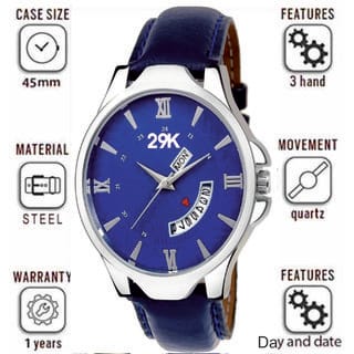 29K-9007 New Stylist Attractive Blue Dial Next Generation Partywear/Formal/Casual Boy Smart Analog Watch - Men