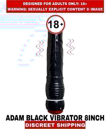 Sexual Wellness Men's Sex Toys Realistic Adam Black 8inch Silicon Vibrator Dildo Sensual Experience Satisfier For Women