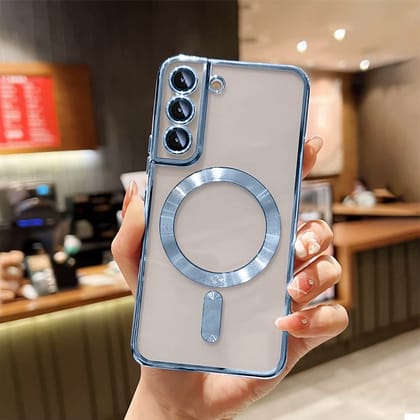 Samsung S22 Chrome Ring Case-Sky Blue