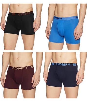 Amul comfy Multicolor Cotton Men's Trunks ( Pack of 4 )