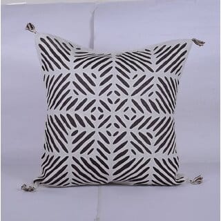 Hand Printed Cloud Grey Cushion Cover