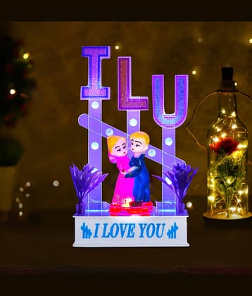 AARTISH ILU LOVE Doll Crystal Showpiece with LED Lights, Valentines Gift Romantic Couple Statue Showpiece with Crystal Figurine, Gift for Girlfriend, Boyfriend, Husband, Home Décor,