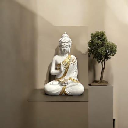 Meditating Buddha Idol Resin Statue The Best Gift for Friends H – 30 cm-Poly Resin