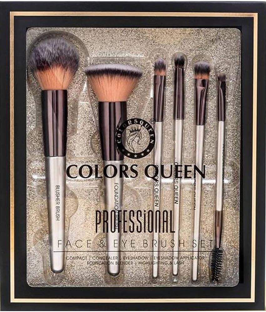 Colors Queen Professional Face & Eye Makeup Brush Set of 6